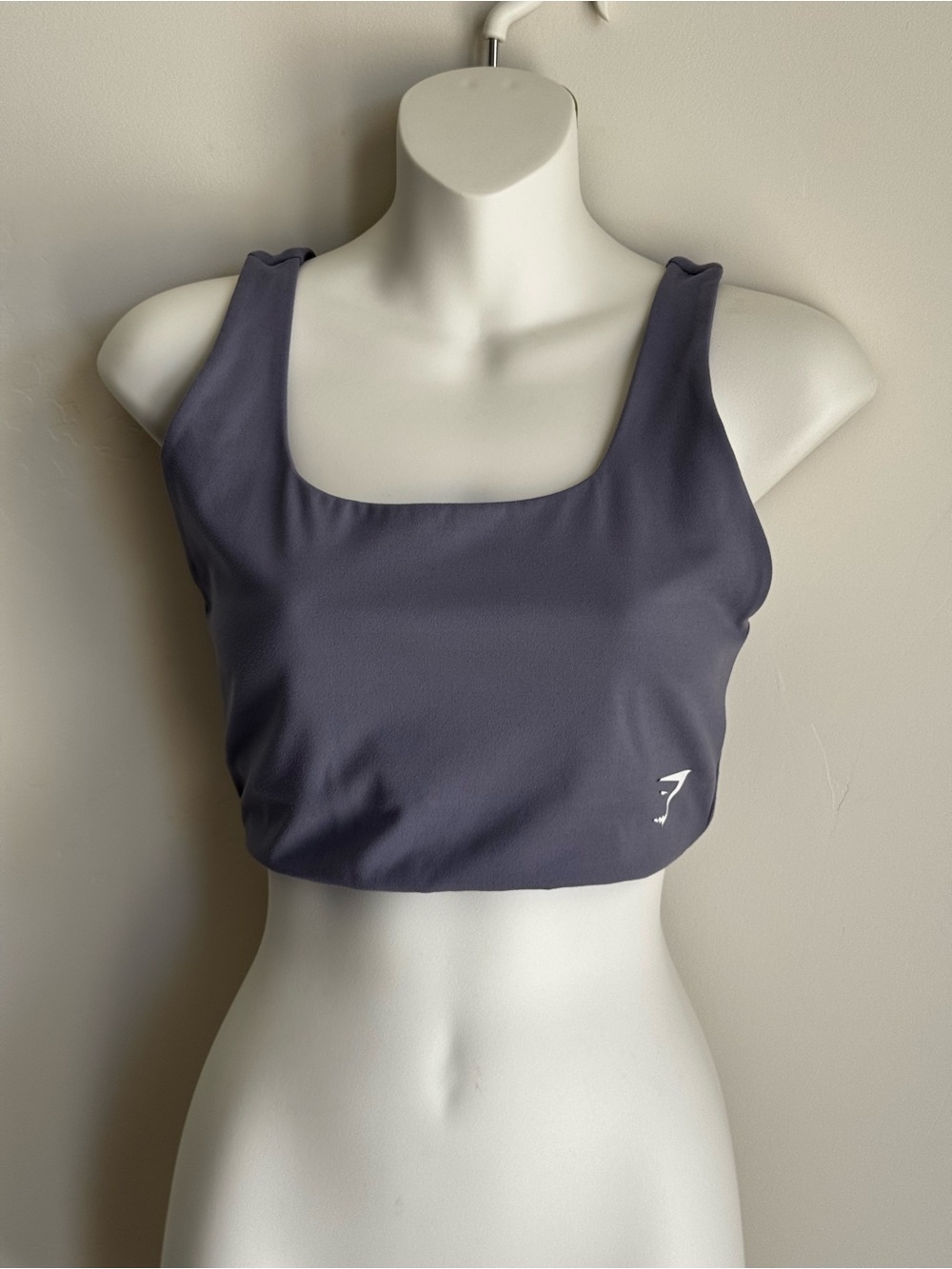 Gymshark Purple Square-Neck Crop Tank